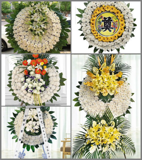 四川成都彭州市隆丰镇金山村花圈速递
